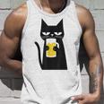 面白い黒猫はビールが大好きおもしろいビール好き タンクトップ 彼への贈り物