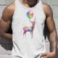 鹿 カラフル モチーフ 抽象 動物 プリント アート 鹿 タンクトップ 彼への贈り物