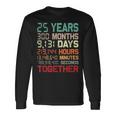 25 Años Juntos Pareja 25 Aniversario De Boda Camiseta de manga larga Ideas de regalos