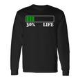 30 Life 30歳の誕生日 30年目の人生 ローディングバー 30パーセント 長袖Tシャツ ギフトのアイデア