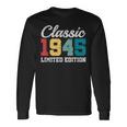80歳クラシック1945年限定版レトロ80歳の誕生日 長袖Tシャツ ギフトのアイデア