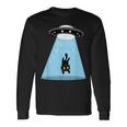 Alien Cat Abduction Ufo Cat Alien Abduction 長袖Tシャツ ギフトのアイデア