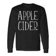 Apple Cider デザイン メンズ レディース 面白い アップルサイダー 長袖Tシャツ ギフトのアイデア