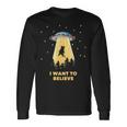 Area 51 Ufoハンターtシャツ エイリアン誘拐 I Want To Believe 長袖Tシャツ ギフトのアイデア