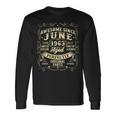 Awesomeince June 1963 Year Of Birth Birthday 1963Intage 長袖Tシャツ ギフトのアイデア
