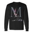 Balla バレリーナ イニシャル 名 M ダンス モノグラム バレエ 長袖Tシャツ ギフトのアイデア