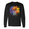Basketball Colorful Drip Graphic Long Sleeve T-Shirt Gifts ideas