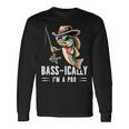 Bass-Ically I'm A Pro バスフィッシングアパレル メンズ キッズ 長袖Tシャツ ギフトのアイデア