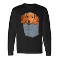 Beagle In My Pocket シャツ かわいい子犬 ダックスフンド ドッグシャツ 長袖Tシャツ ギフトのアイデア