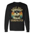 Best Dog Grandpa Ever ミニチュア シュナウザー 父の日 長袖Tシャツ ギフトのアイデア