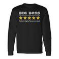 メンズ Big Boss 5Tar Reviewお父さんへの完璧な面白いギフト 長袖Tシャツ ギフトのアイデア