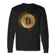 Bitcoin To The Moon And Back、ビットコイン暗号通貨グラフィック 長袖Tシャツ ギフトのアイデア