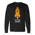 Bitcoin To The Moon おもしろビットコインシャツ ビットコインギフト 長袖Tシャツ ギフトのアイデア