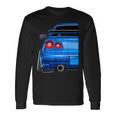 Blue Gt R 34 Jdm スカイラインスタンス カー ドリフトレーシング 長袖Tシャツ ギフトのアイデア