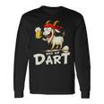 Bock Auf Dart ヤギとビールジョッキ 面白いダーツプレーヤー 長袖Tシャツ ギフトのアイデア