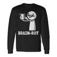 Brain Rot シャツ Word Of The Yeartickman Brainrot 長袖Tシャツ ギフトのアイデア