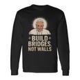 Build Bridges Not Walls 教皇フランシスコ ヴィンテージtシャツ 長袖Tシャツ ギフトのアイデア