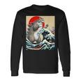 Catzilla 猫日本美術面白い猫 長袖Tシャツ ギフトのアイデア