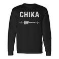 Chika ギター ハートビート 音楽 ギタリスト レトロ ヴィンテージ 長袖Tシャツ ギフトのアイデア