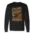 Cigars Are My Therapy Weekend Forecast Bourbonアパレル 長袖Tシャツ ギフトのアイデア