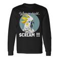 Cockatoo Meme T、面白い叫び声を上げているキバタン 長袖Tシャツ ギフトのアイデア