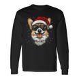 Corgi サンタハット 面白い かわいい 犬 ママ お父さん クリスマス 長袖Tシャツ ギフトのアイデア