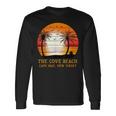 The Cove Beach Cape May New Jersey ビンテージ サンセット レトロ 太陽 長袖Tシャツ ギフトのアイデア