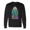 Cthulhu Iglesiaidrieras Cósmico Horror Divertido Monstruo Camiseta de manga larga Ideas de regalos