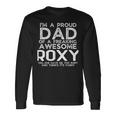 Dad Of Roxy ギフト 父の日 面白い 名前入り 長袖Tシャツ ギフトのアイデア