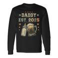Daddy Est 2025 年のパパ 初めての父の日 新しい父親 若い父親 長袖Tシャツ ギフトのアイデア