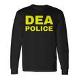 Dea Police Drug Enforcement Administration フロントとバック 長袖Tシャツ ギフトのアイデア