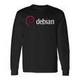 Debian Linux Tux プラグインプログラマー 長袖Tシャツ ギフトのアイデア