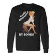 Easily-Distracted By Books ピンナップガール セクシーアニメ レトロアート 長袖Tシャツ ギフトのアイデア