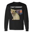 I Eat Cement Cursed Cat Weirdpecific Meme 長袖Tシャツ ギフトのアイデア