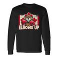 Elbows Up Canada カナダのカウンター関税 ビーバーボクシング 長袖Tシャツ ギフトのアイデア