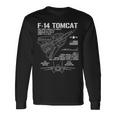 F-14 Tomcat 戦闘機 ジェット仕様 軍用飛行機 F14 Tomcat 長袖Tシャツ ギフトのアイデア