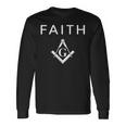 Faith フリーメイソン スクエアとコンパス フリーメイソン 長袖Tシャツ ギフトのアイデア