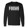 Focus クール トリッピー オプティカル イリュージョン 長袖Tシャツ ギフトのアイデア