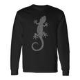 Gecko シャツ トカゲシルエット ヴィンテージ グランジ クール メンズ キッズ 長袖Tシャツ ギフトのアイデア