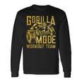 Gorilla Mode ワークアウト チーム ダンベル ビースト ジム フィットネス ゴールド 長袖Tシャツ ギフトのアイデア