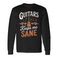 Guitars Keep Meane Pun Guitarists アコースティックギター 長袖Tシャツ ギフトのアイデア