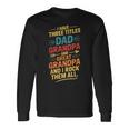 I Have Three Titles Dad And Grandpa 父の日 ビンテージtシャツ 長袖Tシャツ ギフトのアイデア