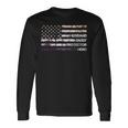 Husband Daddy Protector Hero American Flag Cool Dad 長袖Tシャツ ギフトのアイデア