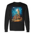 Iglesia Artística Dean Gogh Noche Estrellada Camiseta de manga larga Ideas de regalos