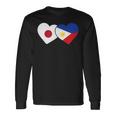 Japanese Flag Phillipinesフィリピンの遺産 フィリピンのルーツ 日本の国旗 フィリピンの国旗 長袖Tシャツ ギフトのアイデア