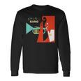 Jazz Music Player スイング バンド レトロ ヴィンテージ 70年代 長袖Tシャツ ギフトのアイデア