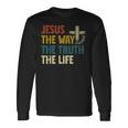 Jesus The Way The Truth The Life クリスチャン 信者 キリスト 長袖Tシャツ ギフトのアイデア