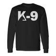 K9 ジャーマンシェパード ロゴデザイン K-9 退役軍人の日 長袖Tシャツ ギフトのアイデア