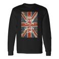 Keep Calm And Carry On Uk Flag 長袖Tシャツ ギフトのアイデア
