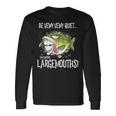 Largemouth Hunter 面白いビッグバス釣りユーモア 長袖Tシャツ ギフトのアイデア